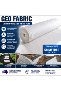 GEO TEXTILE DRAINAGE *Delivered* FILTER GEOFABRIC - 50m Rolls x 1200 wide